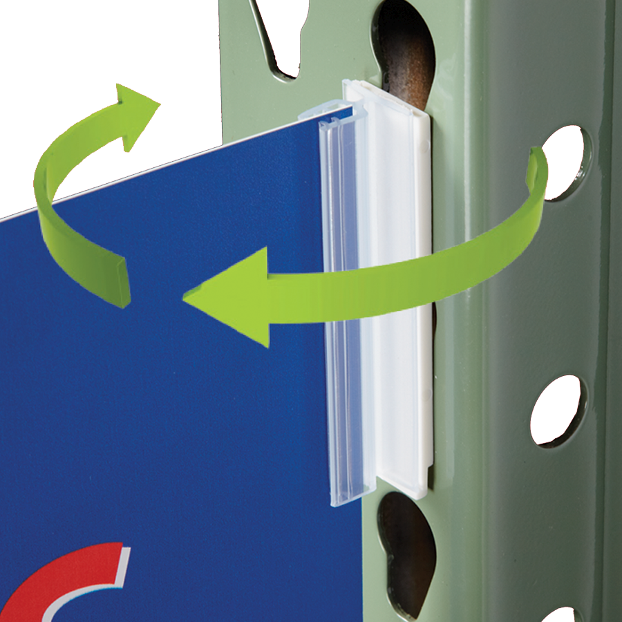 Warehouse Rack Flag Sign Holder - Sightline Display
