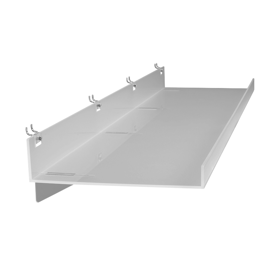 Acrylic Slatwall or Pegboard Display Shelf Sightline Display